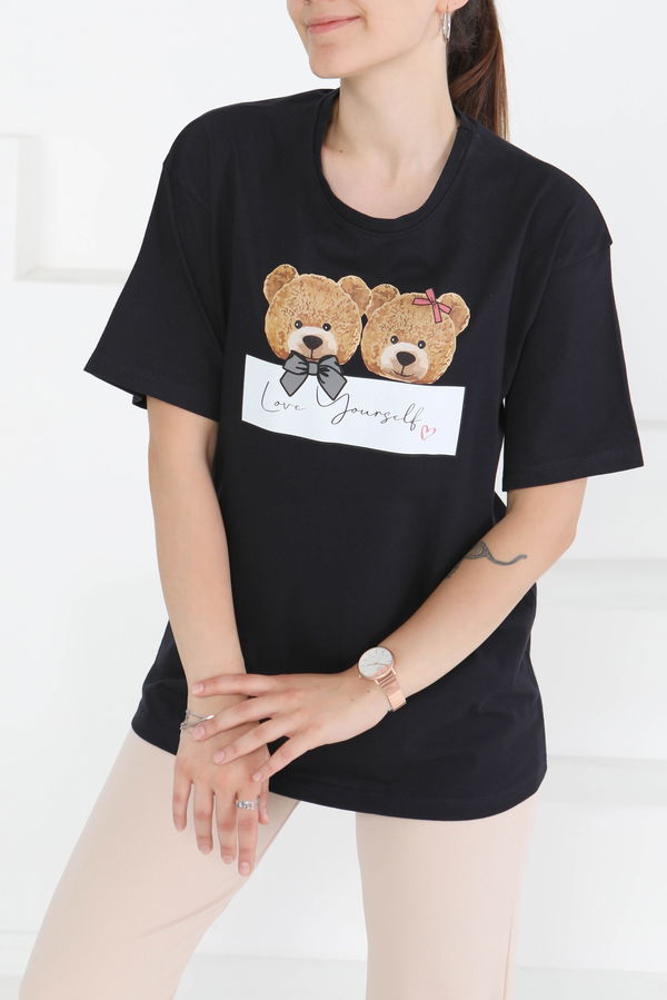 Baskılı Kısa Kollu T-Shirt - 27348
