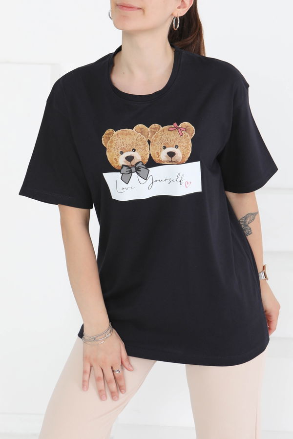 Baskılı Kısa Kollu T-Shirt - 27348