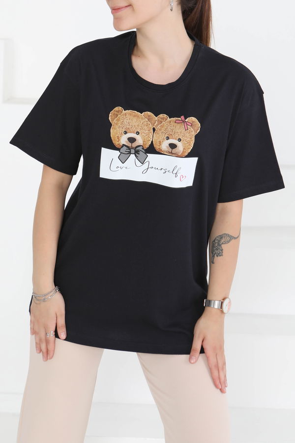 Baskılı Kısa Kollu T-Shirt - 27348