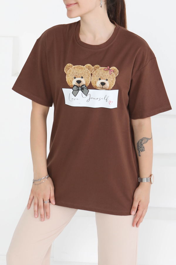 Baskılı Kısa Kollu T-Shirt - 27348
