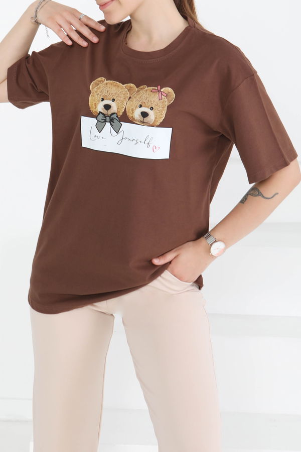 Baskılı Kısa Kollu T-Shirt - 27348