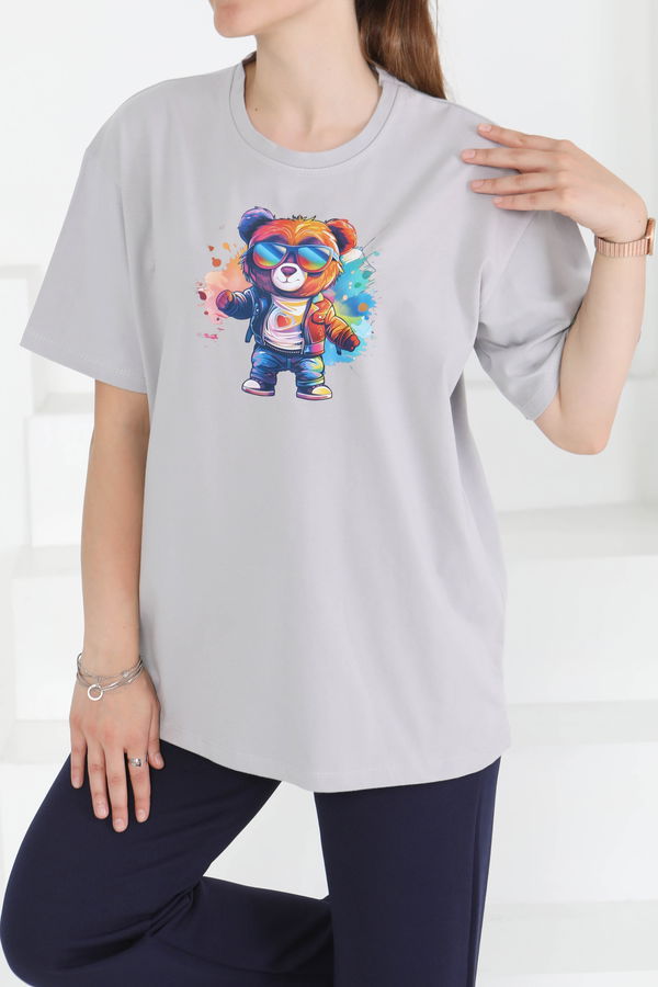 Baskılı Kısa Kollu T-Shirt - 27349