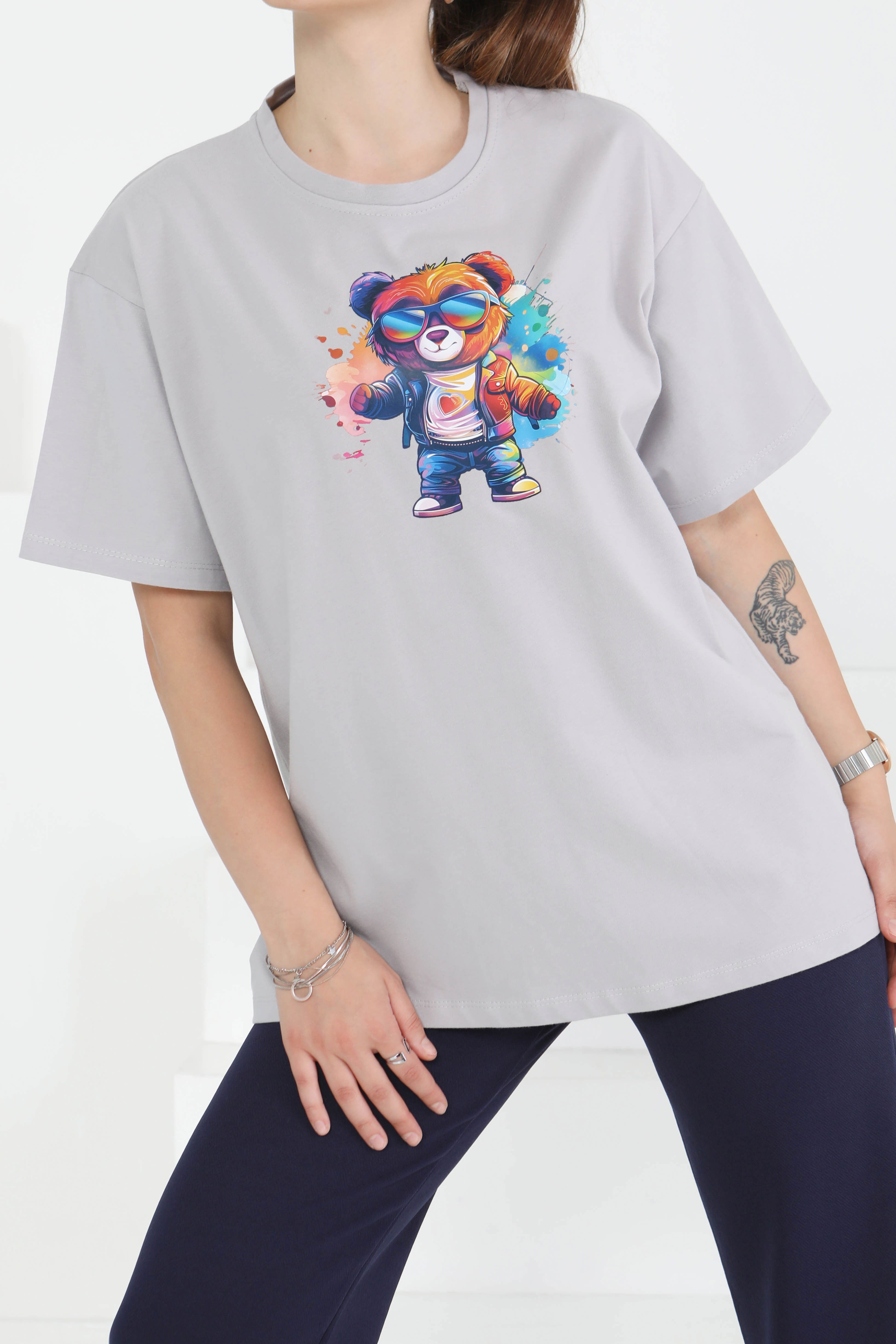 Baskılı Kısa Kollu T-Shirt - 27349