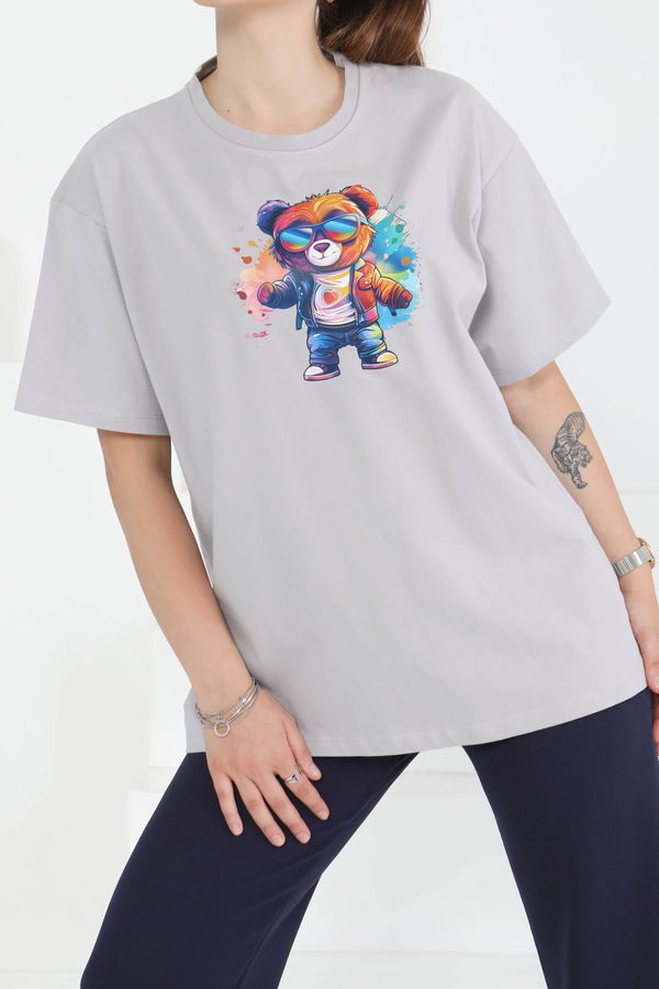 Baskılı Kısa Kollu T-Shirt - 27349