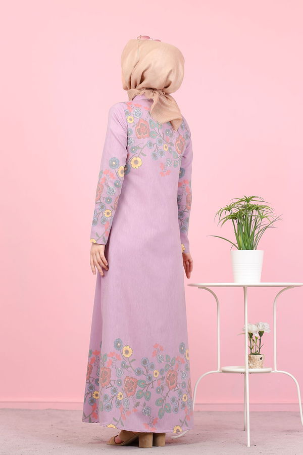 Düz Gömlek Yaka Kadın Pembe 3098 UZUN TUNIK - 3098 PEMBE