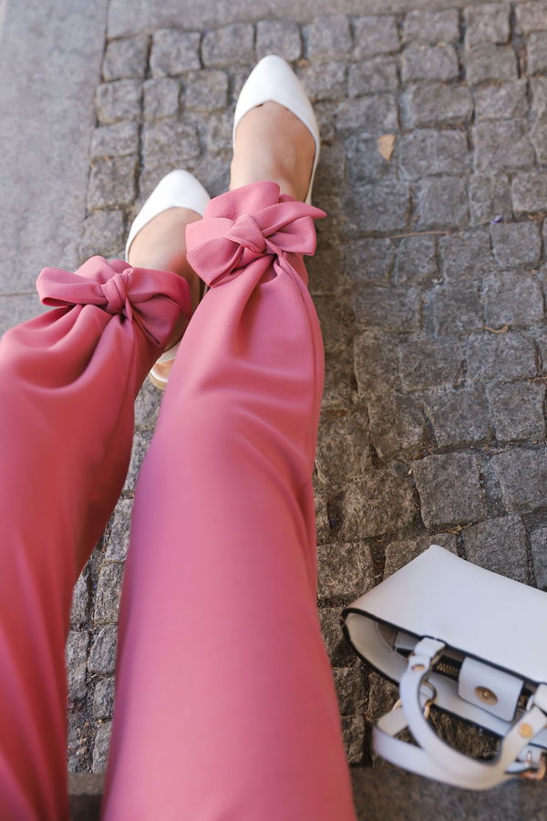 Düz Orta Kadın Pembe 3249 PANTOLON - 3249 PEMBE