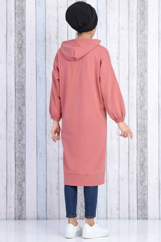 Düz Orta Kadın Pembe Tunik  - 6241