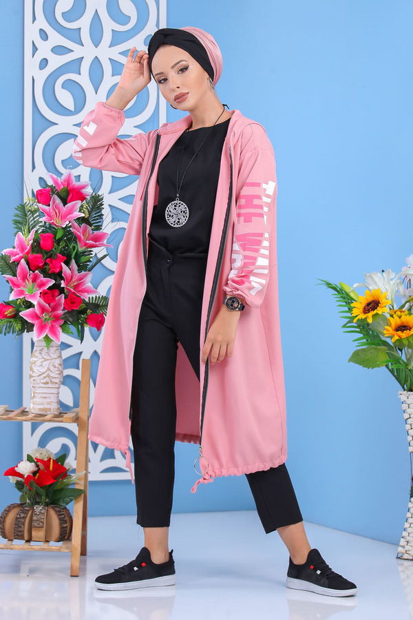 Düz Orta Kadın Pembe Kap Pudra  - 1243