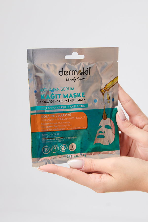 çok Renkli DERMOKİL Kolajen Serum Kağıt Maske 23 gr - 23580