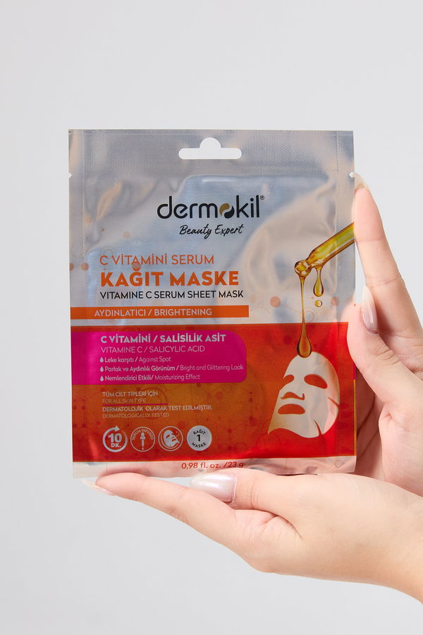 çok Renkli DERMOKİL C Vitamini Serum Kağıt Maske 23 gr - 23581