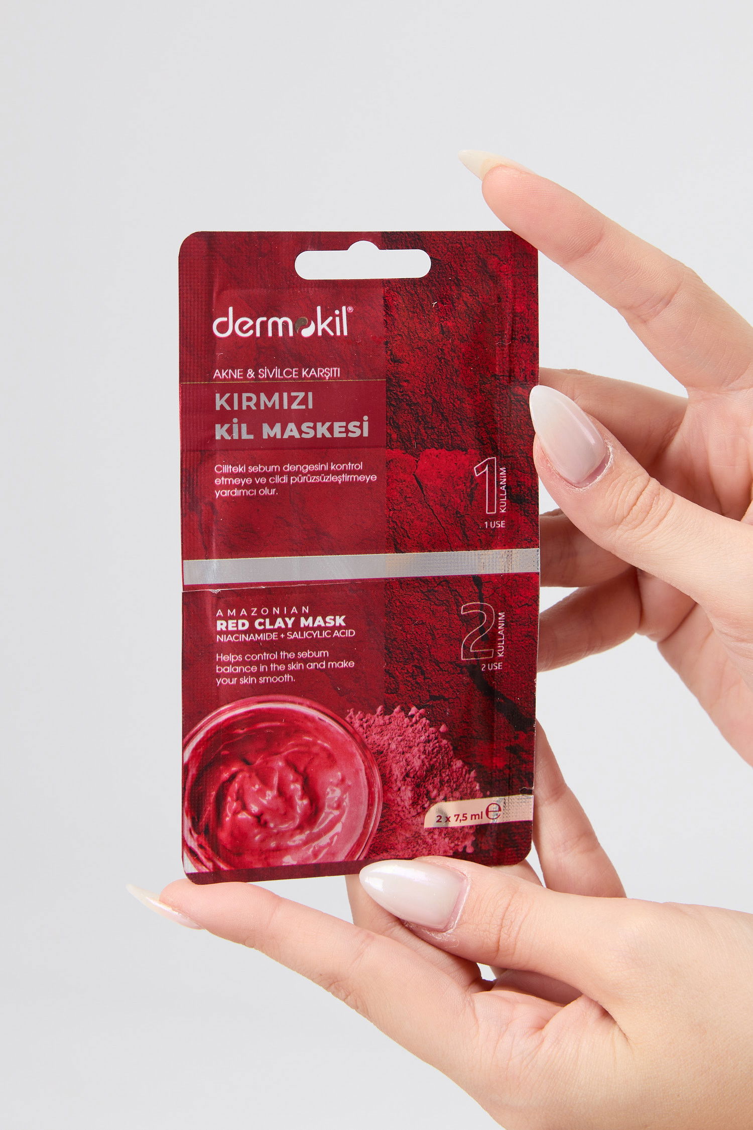 çok Renkli Dermokil Akne ve Siyah Nokta Karşıtı Kil Maskesi 7,5*2 ML  - 23587 ÇOK RENKLİ