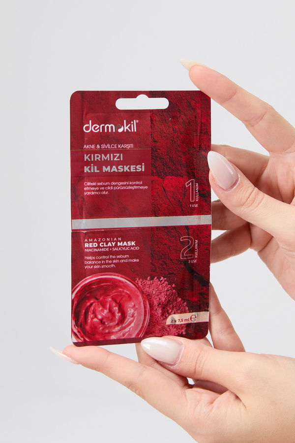 çok Renkli Dermokil Akne ve Siyah Nokta Karşıtı Kil Maskesi 7,5*2 ML  - 23587 ÇOK RENKLİ