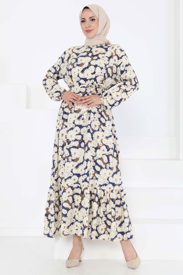 Çiçek Desenli Elbise - 27190
