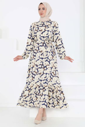 Çiçek Desenli Elbise - 27190