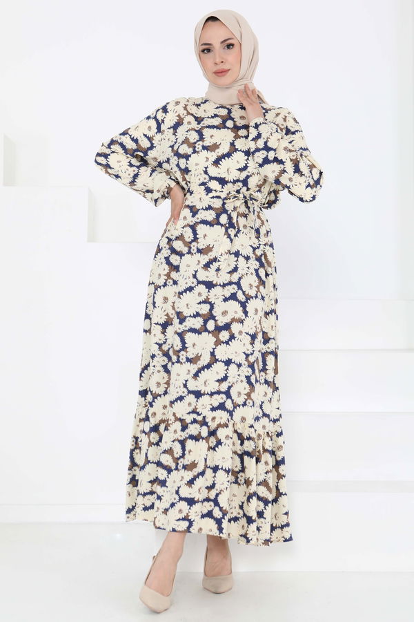 Çiçek Desenli Elbise - 27190