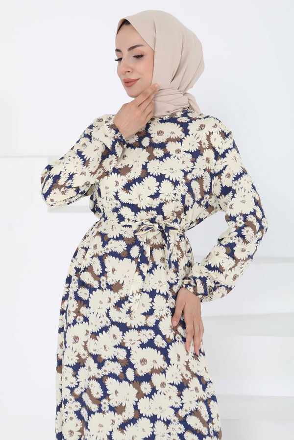 Çiçek Desenli Elbise - 27190