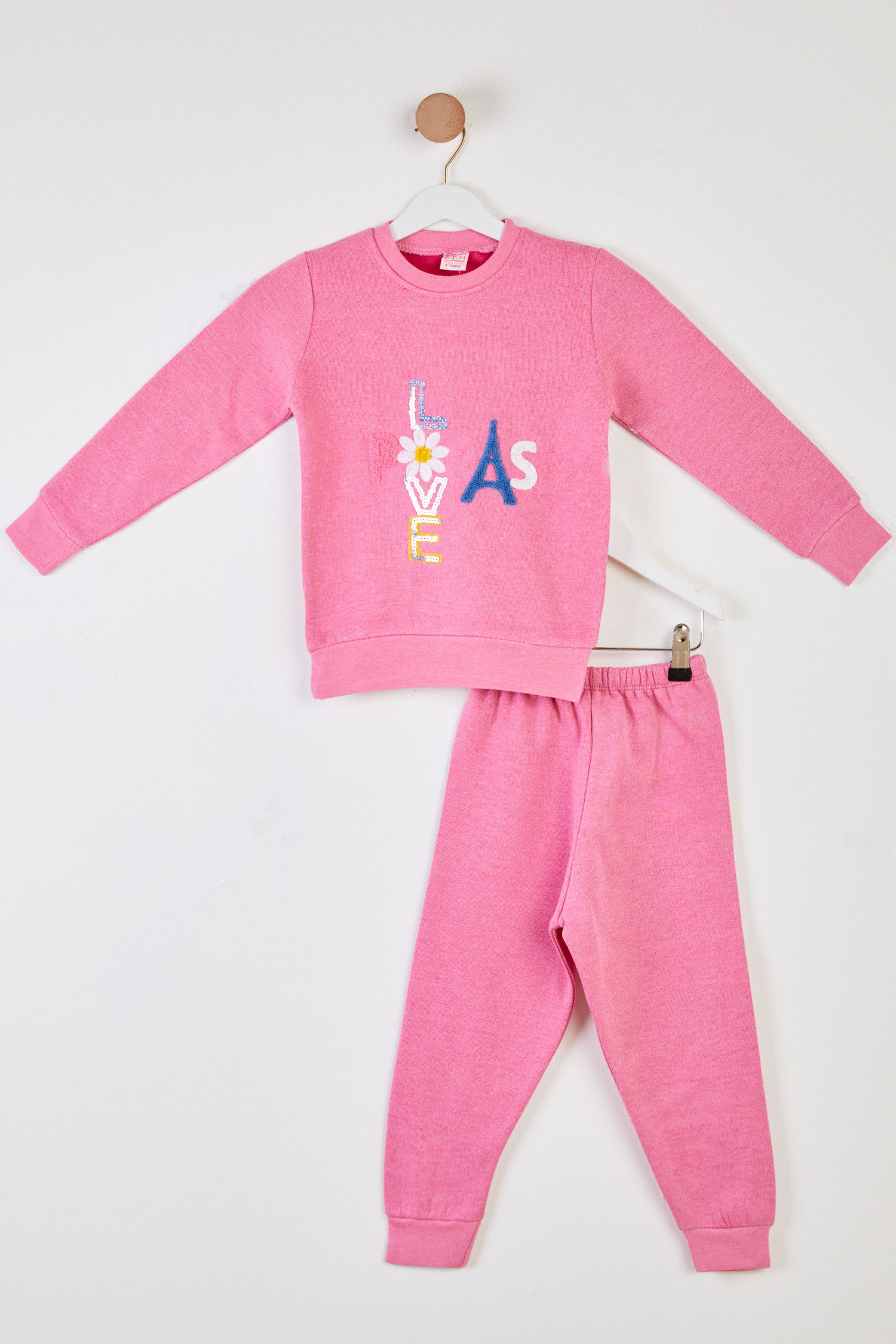 Kız Çocuk Pembe Eşofman Takımı - 26352 PEMBE