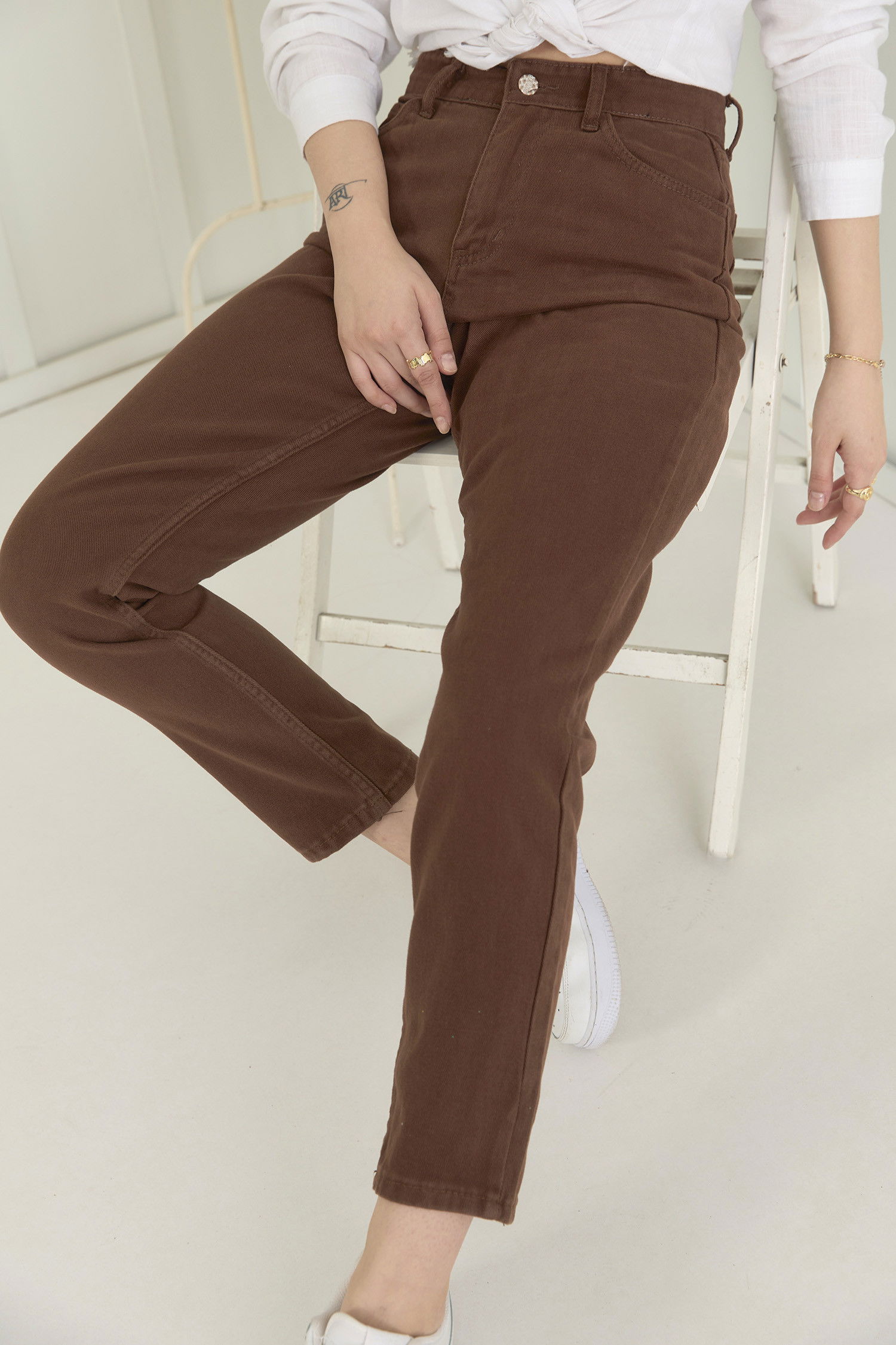 Gabardin Pantolon Kahverengi - 11610