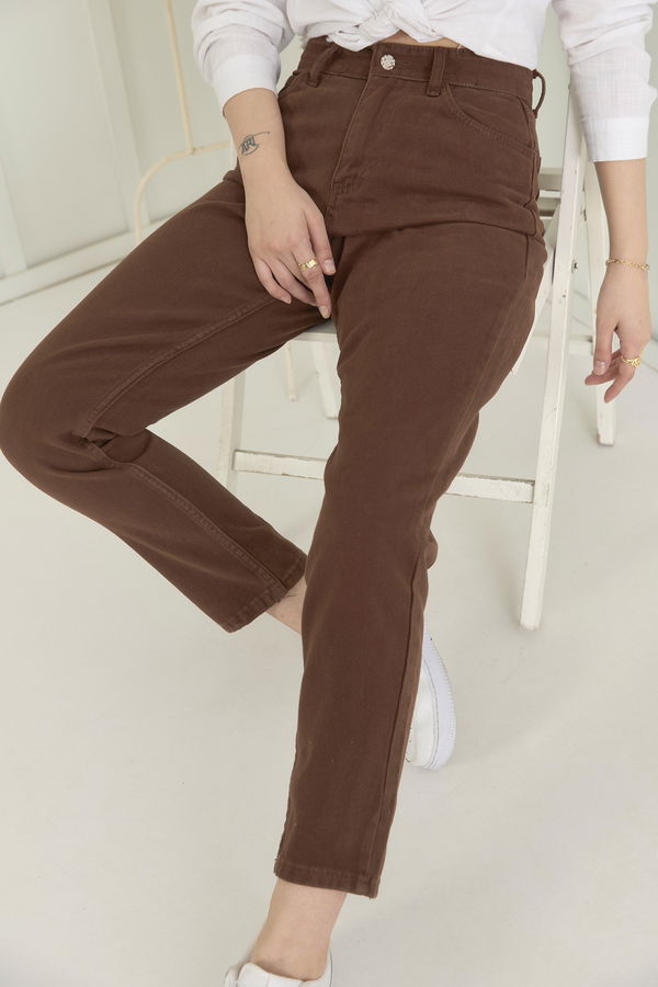Gabardin Pantolon Kahverengi - 11610