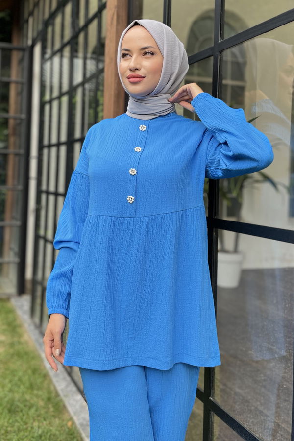 Tunik+Pantolon Mavi - 11629