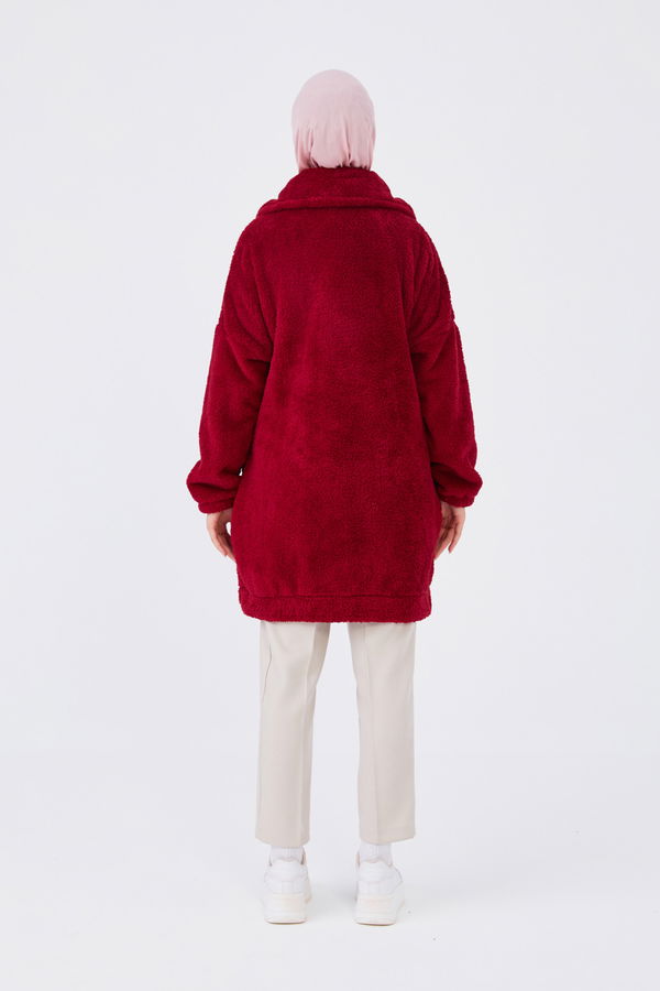 Peluş Mont Bordo - 13009