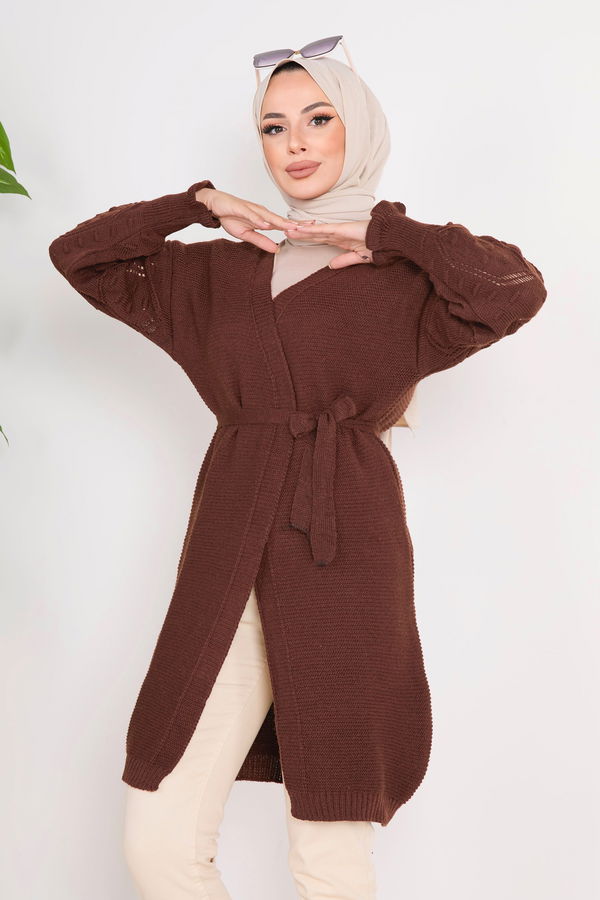 Triko Hırka Kahverengi - 23101 KAHVERENGİ