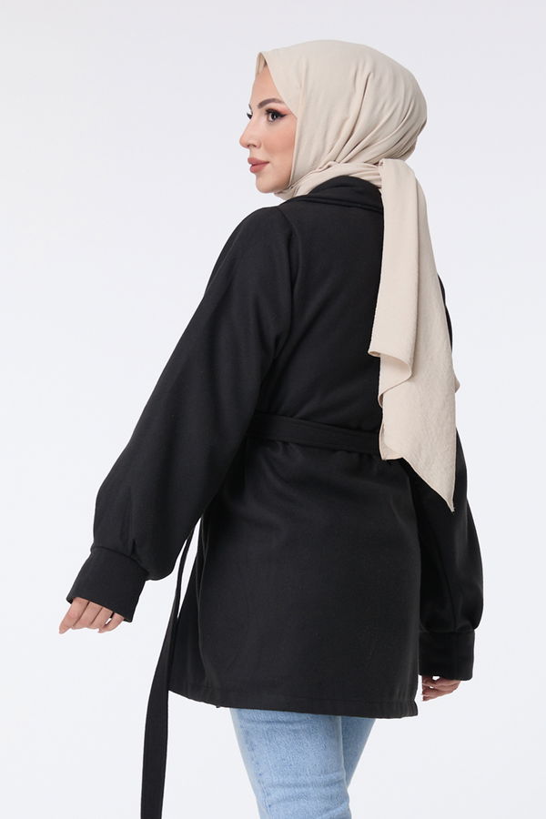 Kaşe Kaban Siyah - 23453 SİYAH