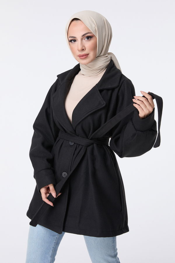 Kaşe Kaban Siyah - 23453 SİYAH