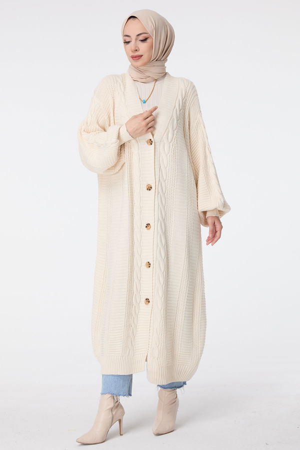 Triko Hırka Ekru - 23593