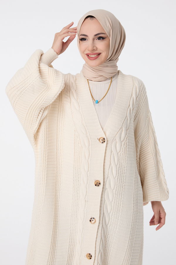 Triko Hırka Ekru - 23593