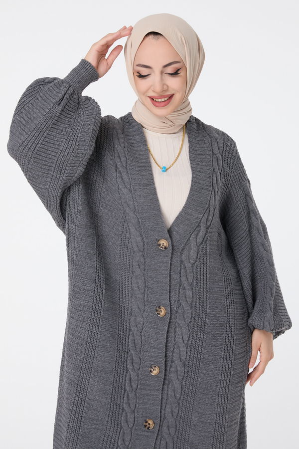 Triko Hırka Antrasit - 23593