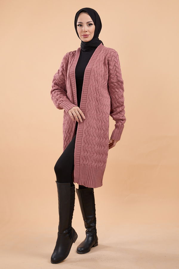 Triko Hırka Pembe - 23766