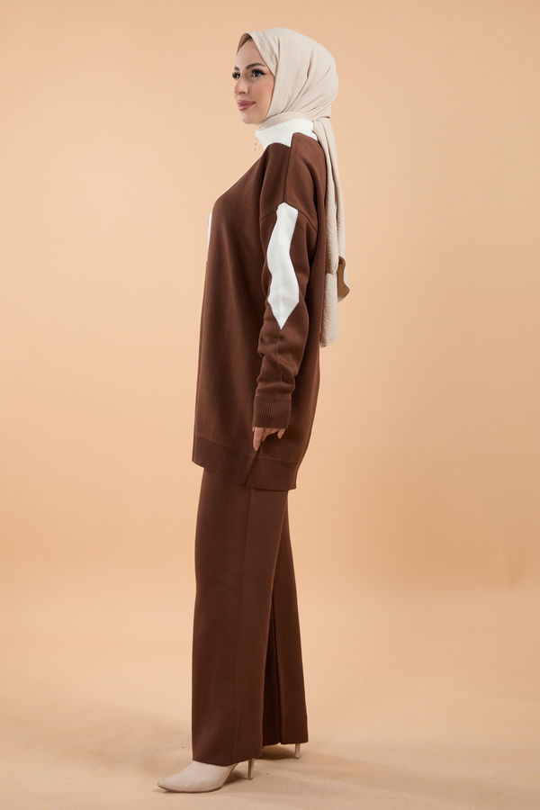 Triko Tunik Pantolon Kahverengi - 23792 KAHVERENGİ