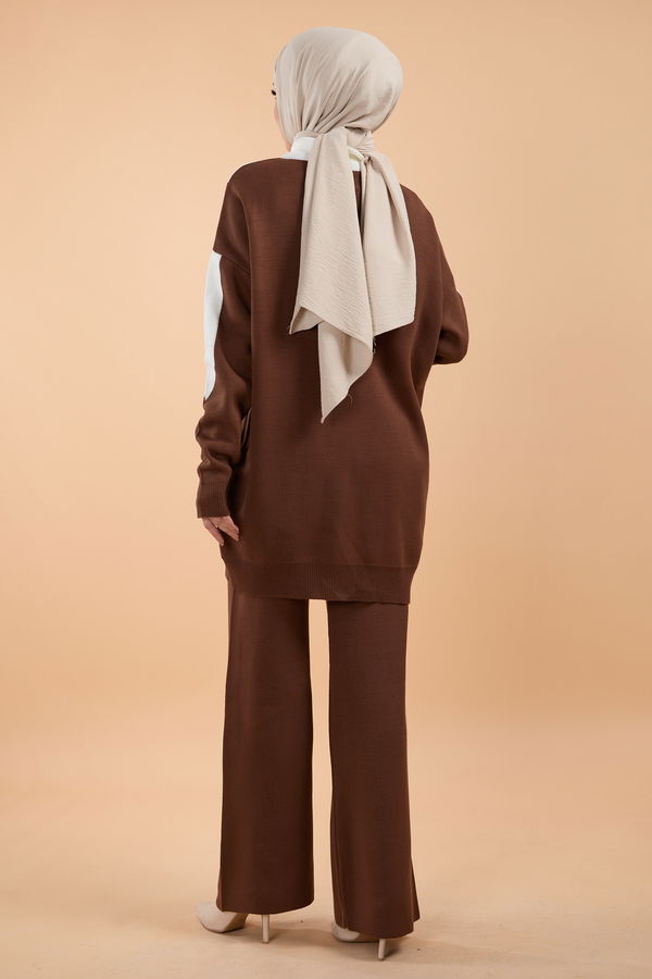 Triko Tunik Pantolon Kahverengi - 23792 KAHVERENGİ