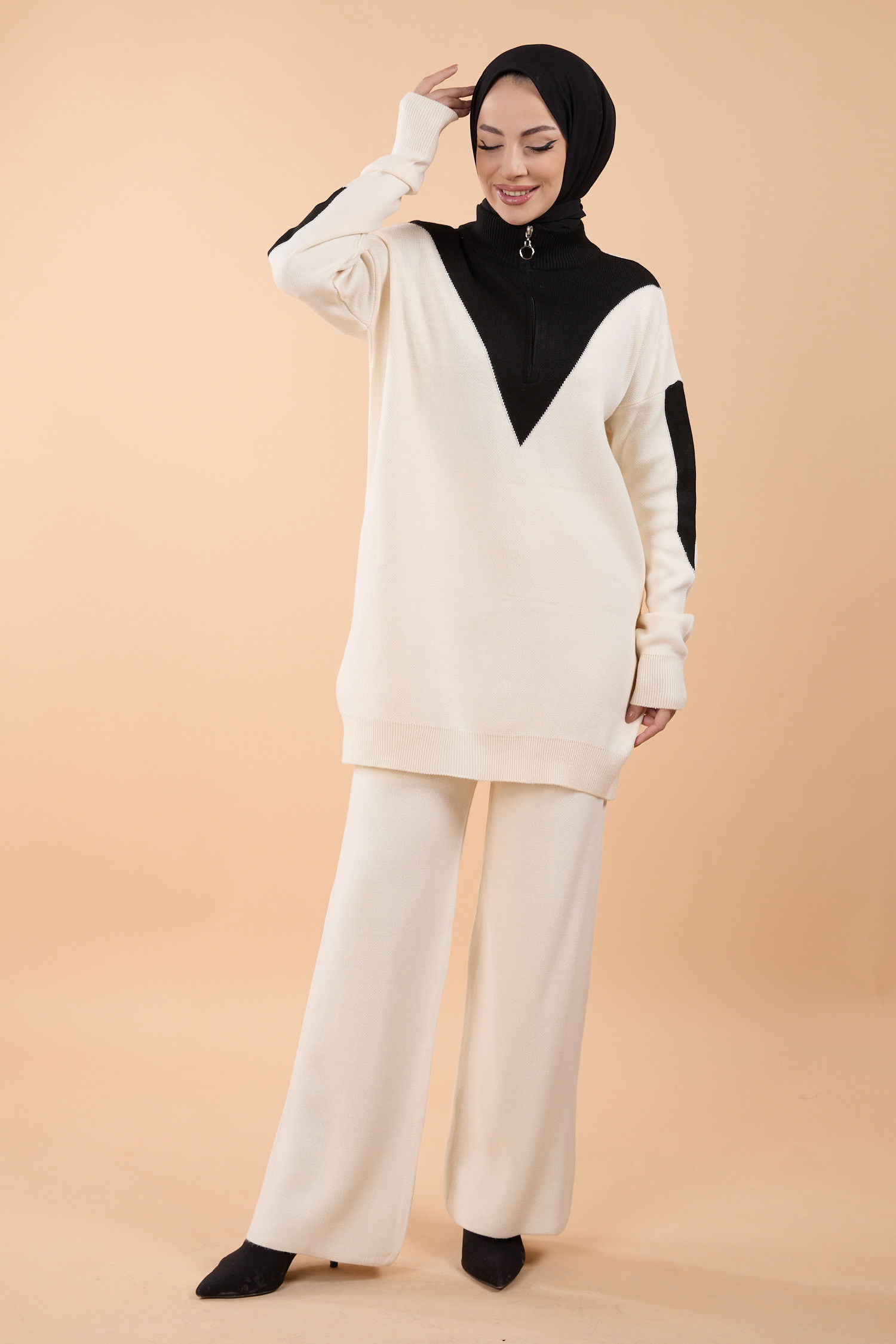 Triko Tunik Pantolon Bej - 23792 BEJ
