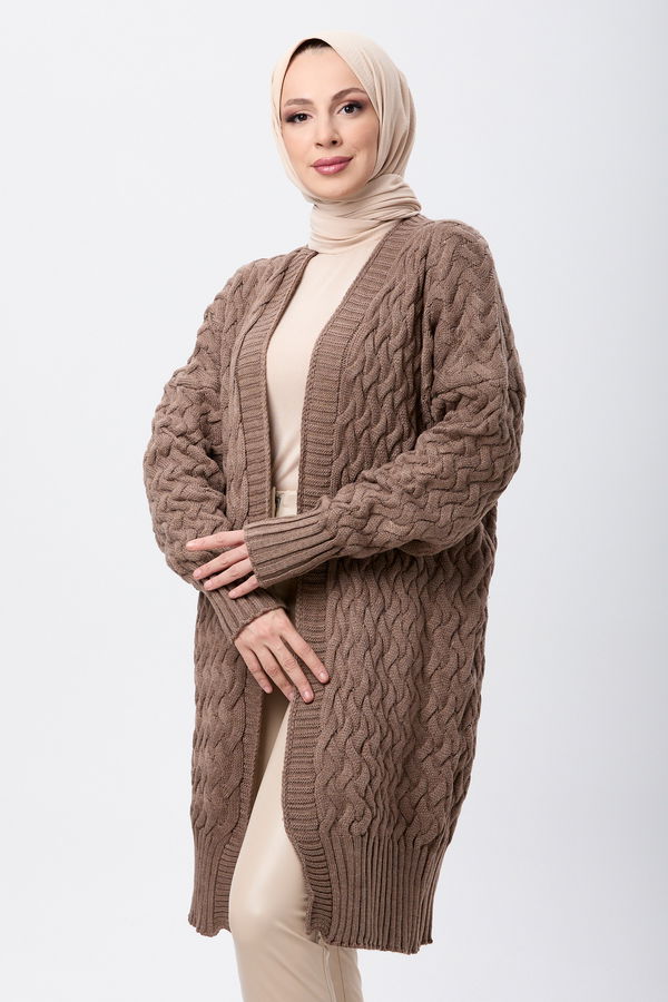 Triko Hırka Vizon - 23766