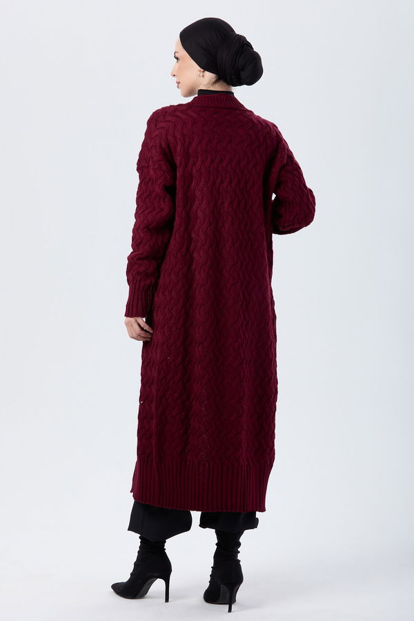 Triko Hırka Bordo - 23921 BORDO