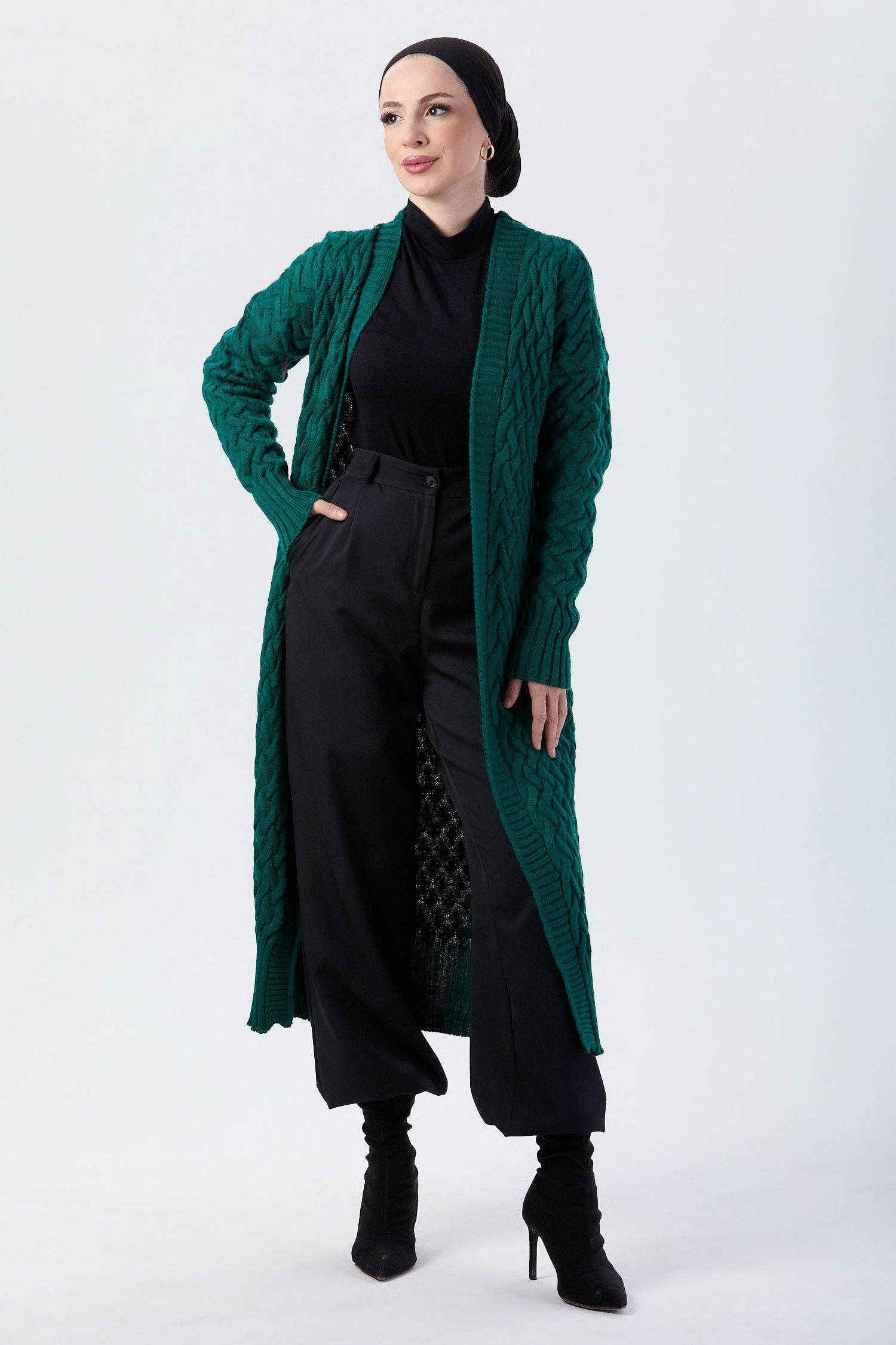 Triko Hırka Yeşil - 23921
