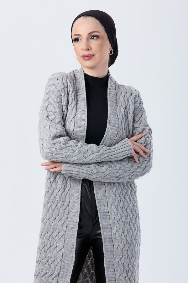 Triko Hırka Gri - 23921