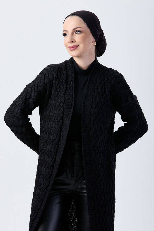 Triko Hırka Siyah - 23921