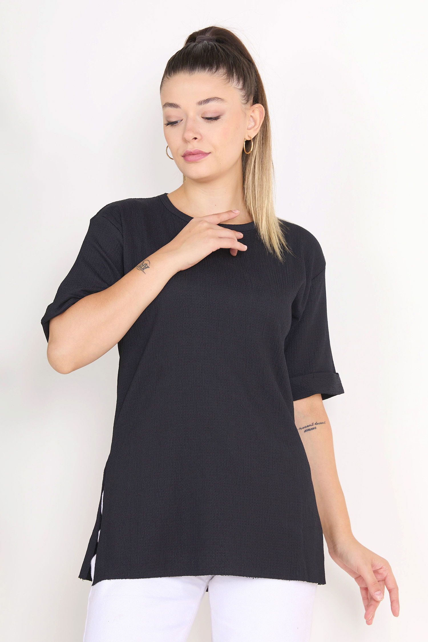 Bluz Siyah - 23138 SİYAH