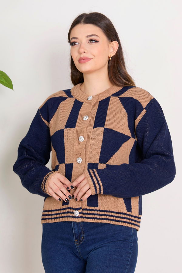 Triko Hırka Vizon - 23360