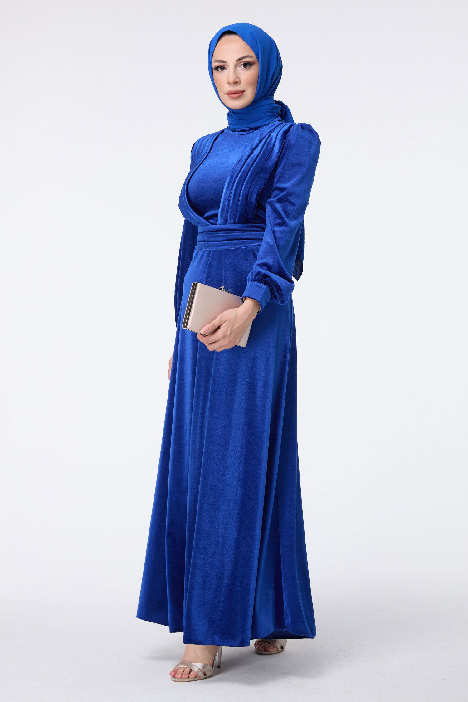 Abiye Elbise Mavi - 23428
