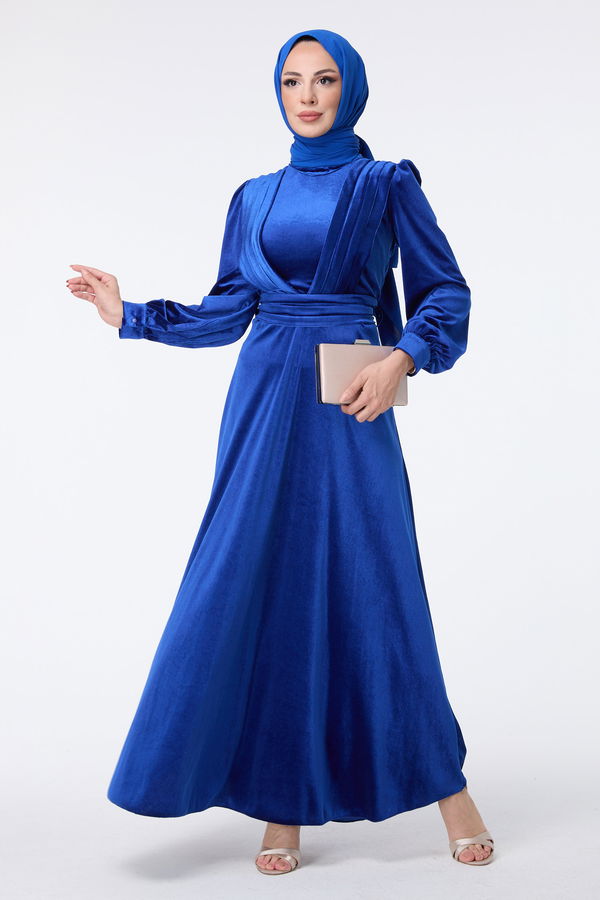 Abiye Elbise Mavi - 23428