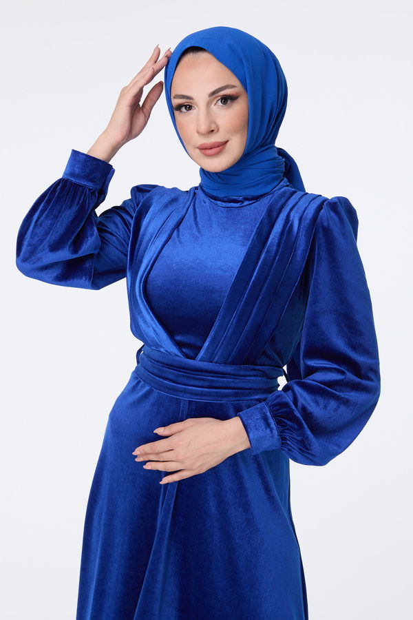 Abiye Elbise Mavi - 23428