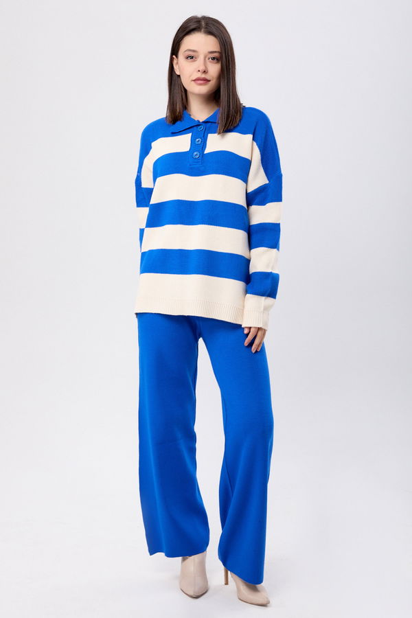 Triko Tunik Pantolon Mavi - 23895 MAVİ