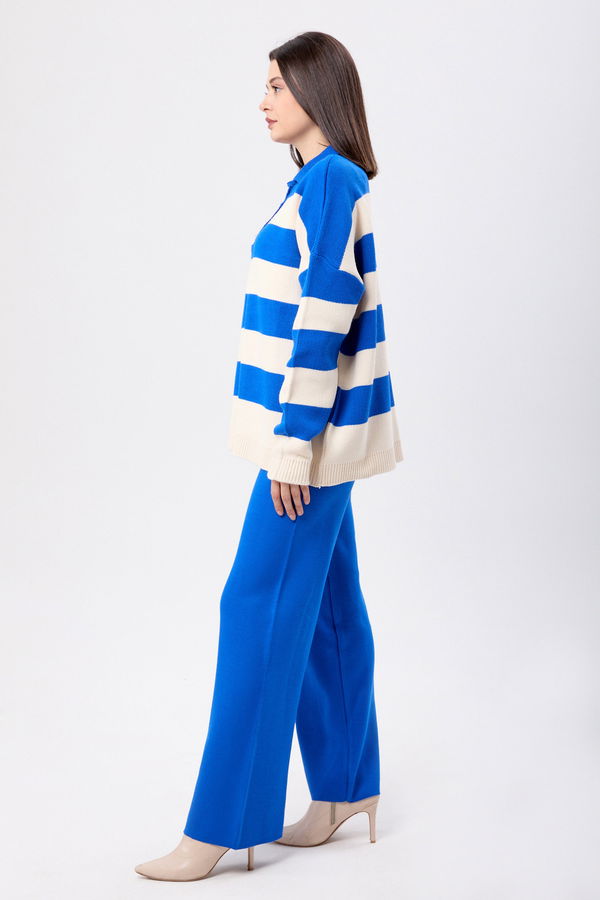 Triko Tunik Pantolon Mavi - 23895 MAVİ