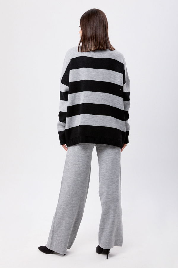 Triko Tunik Pantolon Gri - 23895 GRİ