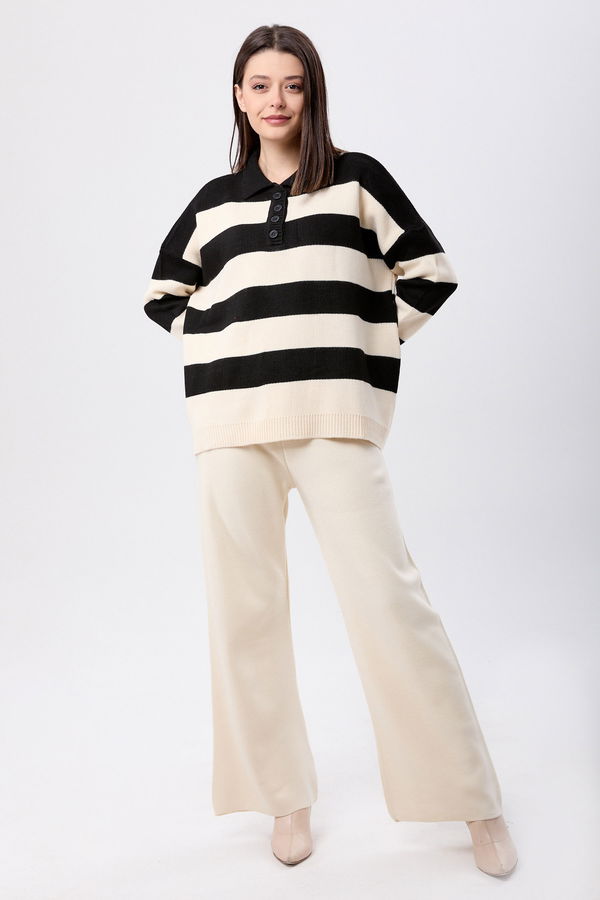 Triko Tunik Pantolon Siyah - 23895 SİYAH