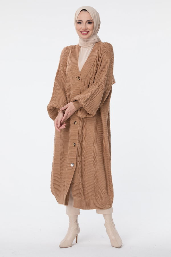 Triko Hırka Taba - 23593 TABA